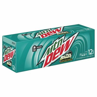 Mtn Dew Soda, Baja Blast, 12 Pack
