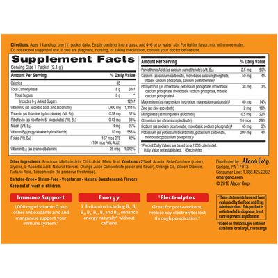 Emergen-C Super Orange Vitamin C Dietary Supplement Drink Mix