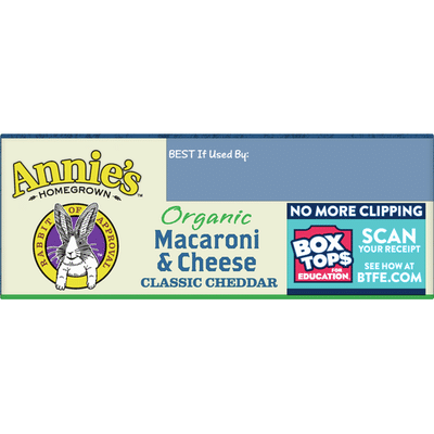 Annie's Organic Pasta & Mild Cheddar Macaroni and Cheese, Mac & Cheese