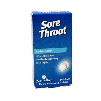 NatraBio Sore Throat Tablets