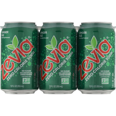 Zevia Zero Calorie Soda Ginger Ale - 6 PK