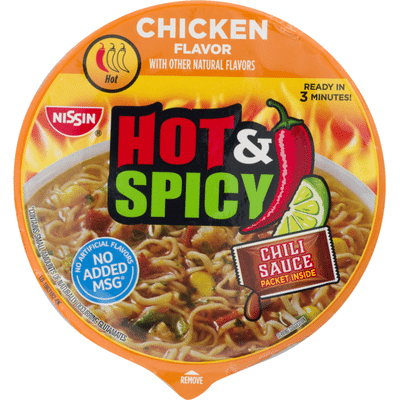 Nissin Hot Spicy Ramen Noodle Soup Chicken
