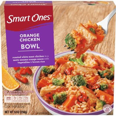 Smart Ones Orange Chicken Bowl with Zesty Seasme Orange Sauce, Vegetables & Brown Rice Frozen Meal