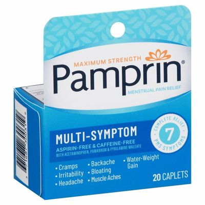 Pamprin Maximum Strength Multi-Symptom Menstrual Pain Relief
