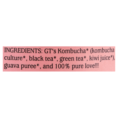 GTs Synergy Organic Kombucha Guava Goddess