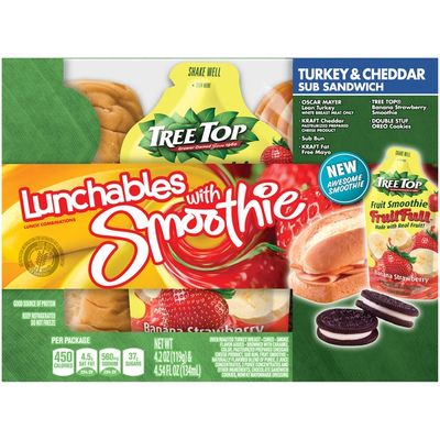 Lunchables Turkey & Cheddar Sub Sandwich with Smoothie