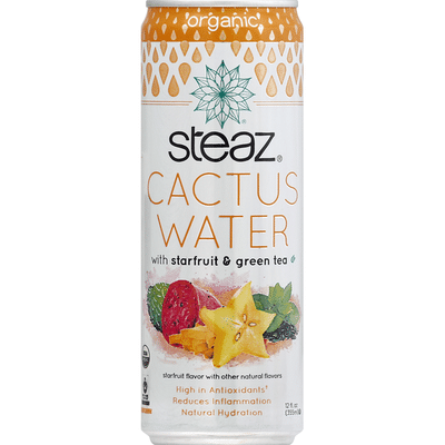 Steaz Cactus Water With Starfruit Green Tea 12 Oz Instacart