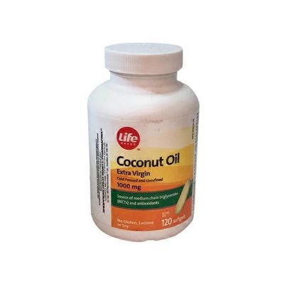 Life Brand 1000mg Organic Coconut Oil Capsules