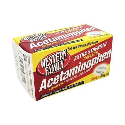 Western Family Extra Strength 500 mg Acetaminophen Caplets