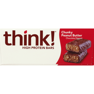 Think! High Protein Bars, Chunky Peanut Butter, Chocolate Dipped