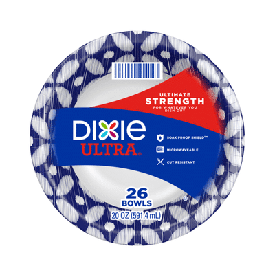 Dixie Ultra Paper Bowls, 20oz Disposable Bowl (Designs May Vary)