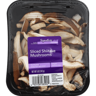 Signature Farms Mushrooms, Shiitake, Sliced