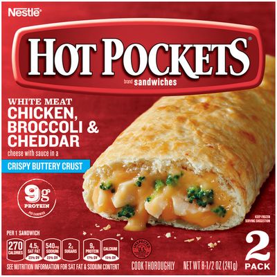 Hot Pockets Chicken, Broccoli & Cheddar Crispy Buttery Crust Frozen Snacks