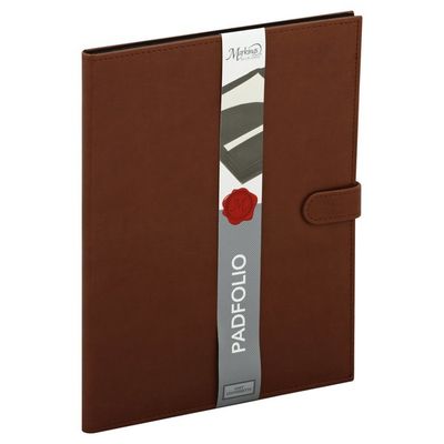 Markings Padfolio, Black/Brown, Soft Leatherette