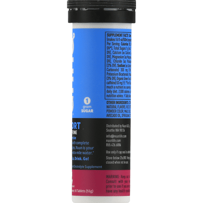 Nuun Sport + Caffeine, Tablets, Wild Berry