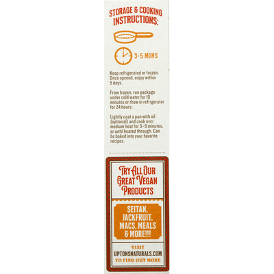 Upton's Naturals Seitan, in Crumbles, Chorizo