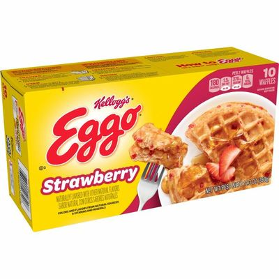 Eggo Frozen Waffles, Frozen Breakfast, Toaster Waffles, Strawberry