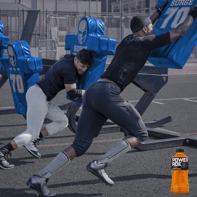 Powerade Orange, Ion4 Electrolyte Enhanced Fruit Flavored Sports Drink W/ Vitamins B3, B6, And B12, Replenish Sodium, Calcium, Potassium, Magnesium