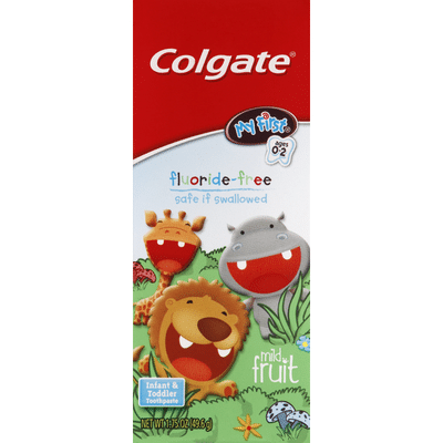 Colgate Toothpaste, Fluoride-Free, Infant & Toddler Ages 0-2, Mild Fruit