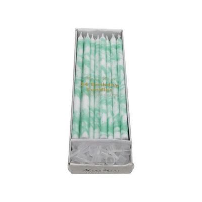 Meri Meri Mint Marbled Candles