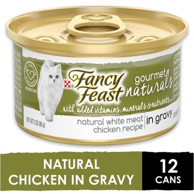 Fancy Feast Natural Wet Cat Food, Gourmet Naturals White Meat Chicken Recipe in Gravy