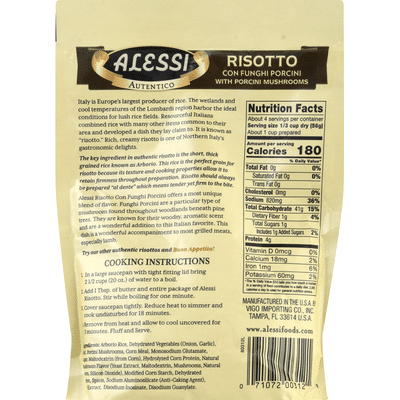 Alessi Risotto, with Porcini Mushrooms, Premium