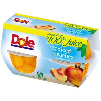 Dole Yellow Cling Diced Peaches in 100% Fruit Juice
