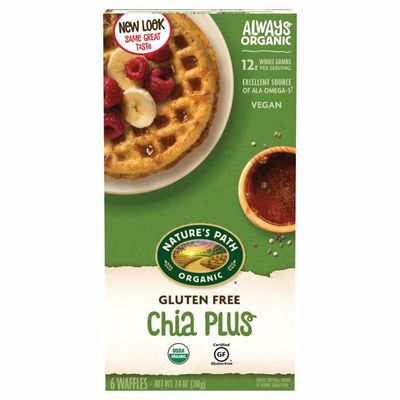Nature's Path Organic Gluten Free Wheat Free Chia Plus Waffles