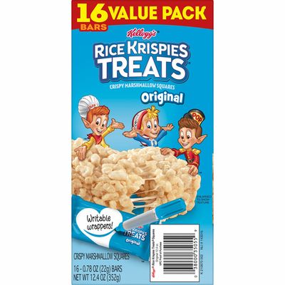Kellogg's Rice Krispies Treats Marshmallow Snack Bars, Kids Snacks, School Lunch, Original