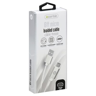 I Essentials Cable, Braided, 6 Feet Micro