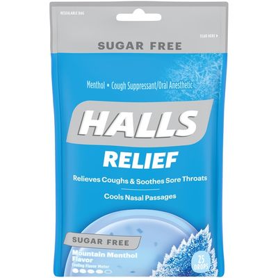 Halls Sugar Free Mountain Menthol Cough Drops