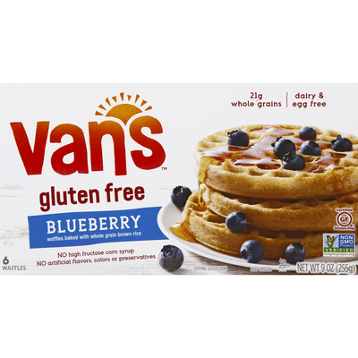 Van's Waffles, Gluten Free, Blueberry