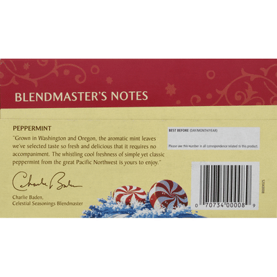 Celestial Seasonings Peppermint Herbal Tea, Caffeine Free