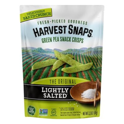 Harvest Snaps Green Pea Snack Crisps, Original, Lightly Salted