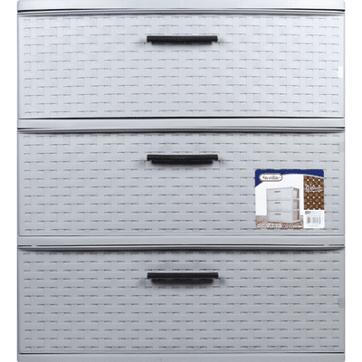 Sterilite Drawer, 3, Cement, Weave