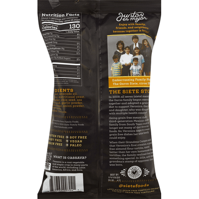 Siete Tortilla Chips, Grain Free, Nacho