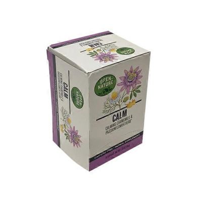 Open Nature Calm Calming Chamomile & Passionflower Herb Caffeine Free Herbal Supplement Tea Bags