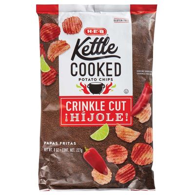 H-E-B Kettle Cooked Crinkle Cut Hijole Potato Chips