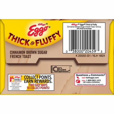 Eggo Thick and Fluffy Frozen French Toast, Frozen Breakfast, Cinnamon Brown Sugar
