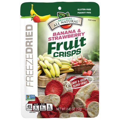 Brothers All Natural Freeze-Dried Banana & Strawberry Fruit Crisps