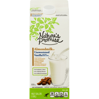 Nature's Promise Unsweetened Vanilla Almondmilk (0.5 gal) - Instacart