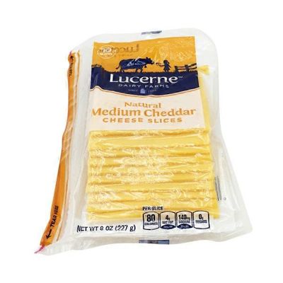 Lucerne Medium Cheddar Cheese Slices