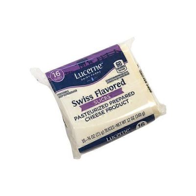 Lucerne Swiss Flavored Pasteurized Prepared Cheese Slices