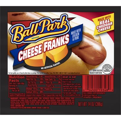 Ball Park Cheese Franks Made With Chicken and Pork
