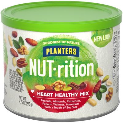 Planters Heart Healthy Nut Mix with Peanuts, Almonds, Pistachios, Pecans, Walnuts, Hazelnuts & Sea Salt