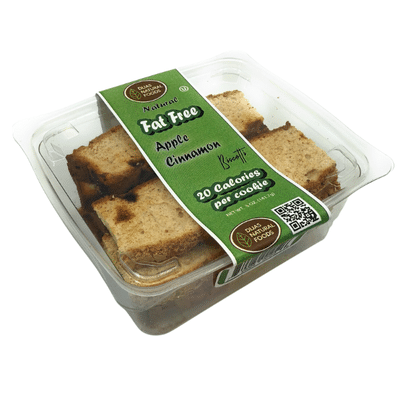 DIJAS Natural Foods Apple Cinnamon Biscotti, Fat-Free