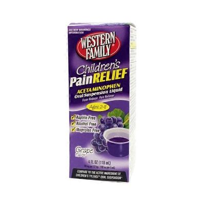 Western Family Children's Pain Relief Acetaminophen Grape Flavor