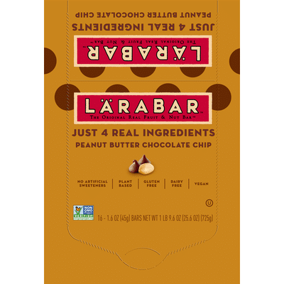 Larabar Gluten Free Bar, Peanut Butter Chocolate Chip, Vegan, 16 Bars