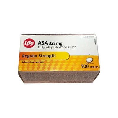 Life Brand 325mg Regular Strength ASA Pain Relief Tablets