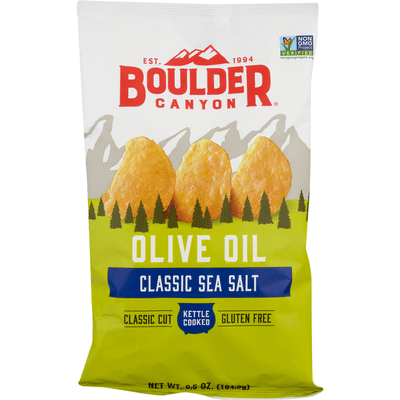 Boulder Canyon Potato Chips, Classic Sea Salt, Olive Oil, Classic Cut